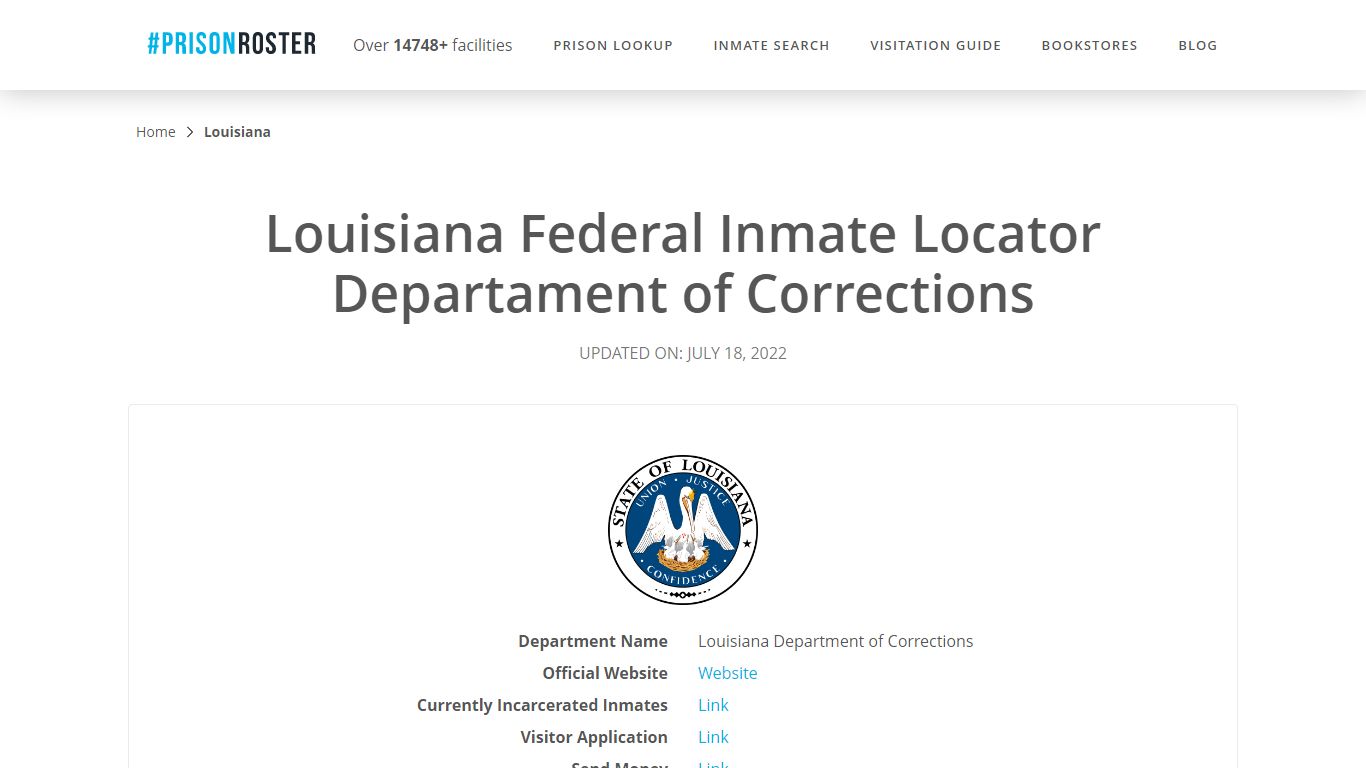 Louisiana Federal Inmate Search - Prisonroster
